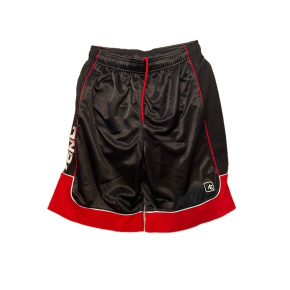 AND1 Red Black Basketball Shorts Mens S - Picture 1 of 3